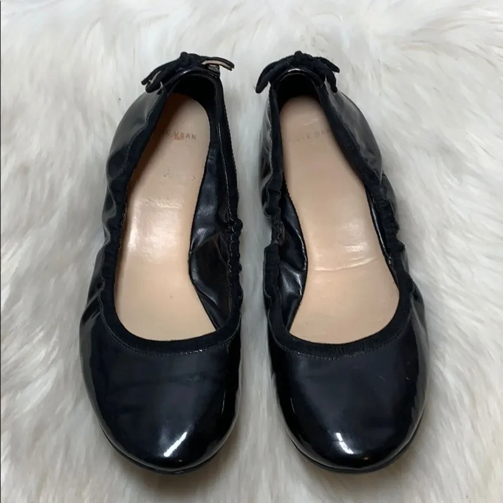 Cole Haan Ashlynn‎  Black Patent Ballet Flats Sz 8